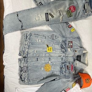 Cult Of Individuality 4 piece denim set
